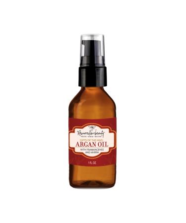 RESURRECTIONbeauty Pure Organic Argan Oil Moisturizer With Frankincense & Myrrh For Hair Skin Nails Beard & Scars Virgin Moroccan Serum Natural Anointing & Blessing Oil Gifts of the Magi 1oz