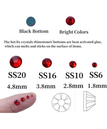 Red Hotfix Rhinestones 5000pcs SS10 2.8mm Round Crystal Glass for Crafts and Decoration - Buy Online on GoSupps.com