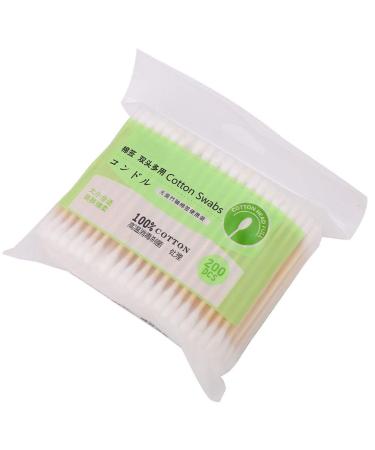 200pcs Double Head Cotton Swabs - Eco-Friendly Wooden Sticks for Cleaning | International Shipping Available - Buy Online on GoSupps.com