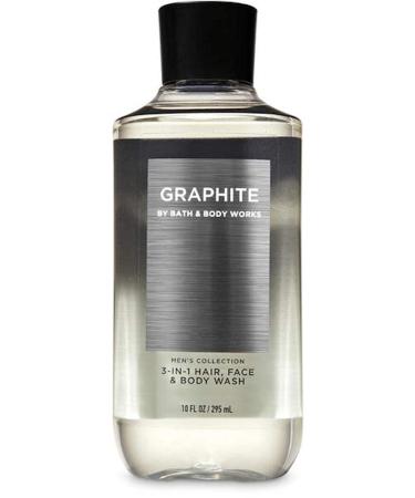 Bath and Body Works Men's Collection Graphite 3-in-1 Hair Face and Body Wash 10 Fluid Ounce 10 Fl Oz (Pack of 1)