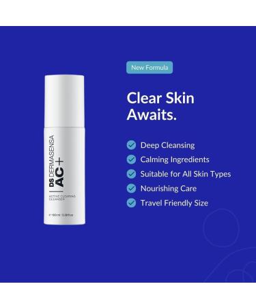 Buy DS Dermasensa AC+ Oil-Free Cleanser with Alpha & Beta Hydroxy Acids - 100ml | International Shipping Available - Buy Online on GoSupps.com
