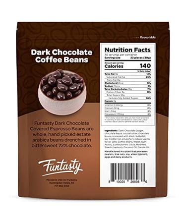 Funtasty Dark Chocolate Covered Roasted Espresso Beans - 2 lb Pack - Buy Online on GoSupps.com