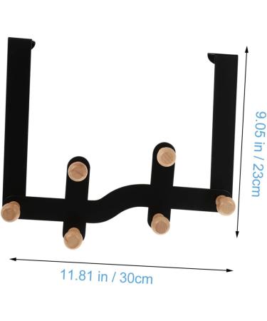 GLEAVI 6 Door Hook Metal Storage Rack Over The Door Towel Rack Over The Door Clothes Hanger Hangers Porch 30X23CM Black - Buy Online on GoSupps.com