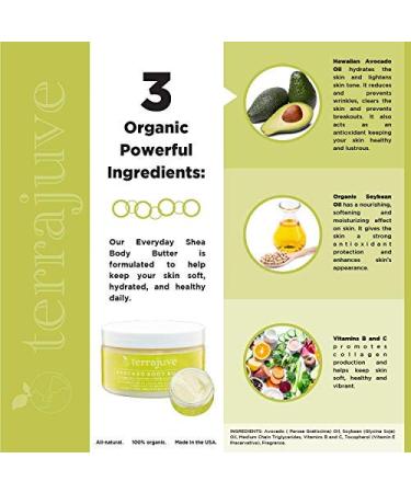 Macadamia Avocado and Olive Face & Body Butter Cream All Organic Natural Wrapped in Organza Bag: Reduces Redness Oily Skin with Anti Aging Antioxidants for a Soft Silky Elastic Radiant Skin - Buy Online on GoSupps.com