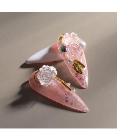 Flower Nail Art Glitters DIY 3D White Floral Nail Stud Sequins for Salon Gift Flower Nail Glitters - Buy Online on GoSupps.com