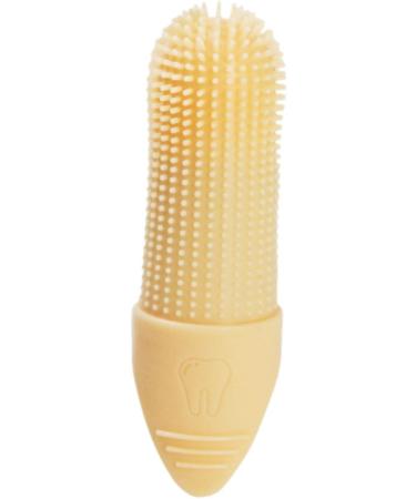 JISADER Pet Oral Care Finger Brush for Dogs and Cats - Gentle Tool Yellow - Buy Online on GoSupps.com