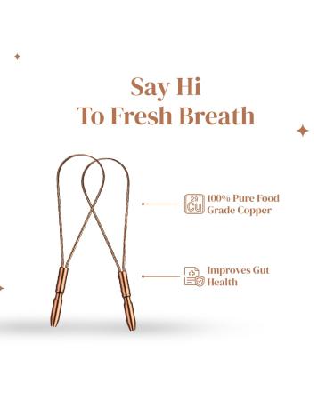 Perfora Copper Tongue Cleaner for Fresh Breath & Oral Hygiene | 100% Pure Indian Copper | Improve Taste | Ideal for Men & Women - Buy Online on GoSupps.com