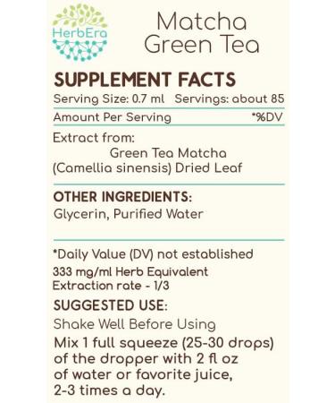 Matcha Green Tea B60 Alcohol-Free Herbal Extract Tincture, Concentrated Liquid Drops Natural Green Tea, Matcha (Camelia sinesis) Dried Leaf (2 fl oz) 2 Fl Oz (Pack of 1) - Buy Online on GoSupps.com