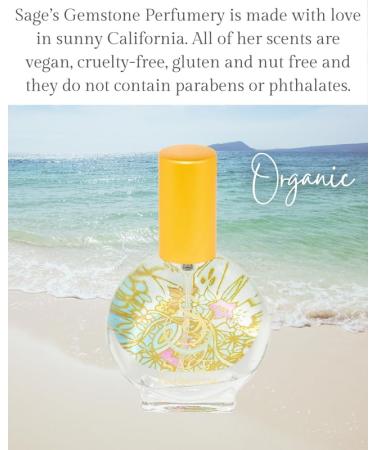 Turquoise Organic Mini Perfume Spray by Sage- 1/2 oz Vegan & Cruelty-Free Marine Scent Waterflower Musk Blue Chamomile Grapefruit - Buy Online on GoSupps.com