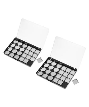 2 pi ces Palette Magn tique Vide Compartiments pour Fards Paupi res Plateau DIY Rangement S curis et Compact pour Maquillage