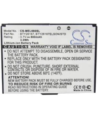 800mAh Li-ion Replacement Battery for EL680 - Fits BTY26167 BTY26167ELSON/STD | International Shipping - Buy Online on GoSupps.com
