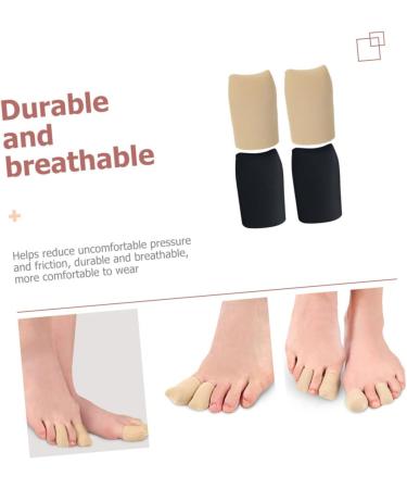 Siliocne Toe Protectors - 2 Pairs of Hand Toe Sleeves for Sneaker Blisters - Closed Toe Covers for Protection - Nylon Surface Fabric - 4x2.7cm - Buy Online on GoSupps.com