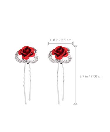 10 Crystal Rhinestone Flower Hairpins - Bridal & Wedding Hair Accessories - Buy Online on GoSupps.com