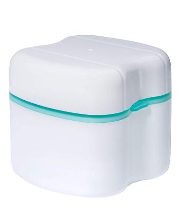 Denture Case with Lid and Basket - Denture Cup for Soaking and Cleaning - Buy Online on GoSupps.com