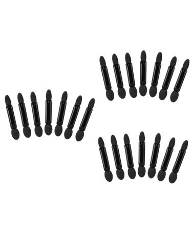 Housoutil 150 pcs Eye Brush Applicators Tipped Black Sponge Double-ended Eyeshadow Shadow Makeup 50pcsx3pcs Blackx3pcs