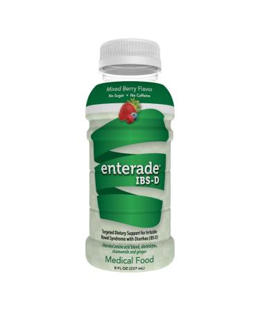 enterade IBS-D, 6 bottles, Targeted Dietary Support for Irritable Bowel Syndrome with Diarrhea (IBS-D), 8oz Mixed Berry