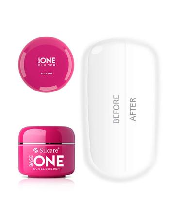 Base One Clear 15g UV Gel Nails Acid Free Builder File Off Gel Silcare