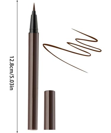 Liquid Eyeliner | Sweatproof Waterproof Eyeliner Liquid | Black Liquid Eyeliner for Long-Lasting Eye Makeup Black Liquid Eye Liner for Women and Makeup Artists Lambo Brown Soft Capillaries - Buy Online on GoSupps.com