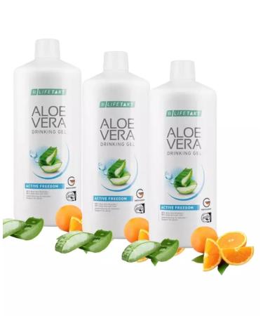 LR Lifetakt Aloe Vera Drinking Gel Active Freedom Health Care Women Men Drink Every Day Natural Treatment Set of 3-1000 ml./33.3 fl.oz