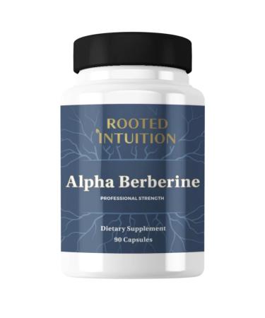 Rooted Intuition Alpha Berberine | Berberine HCl & Alpha-Lipoic Acid for Blood Sugar Cholesterol & Metabolic Energy | Non-GMO Gluten Free | 90 Capsules