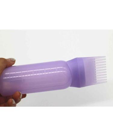 Hair Dyeing Treatment Oil Cream Shampoo Bottle Oil Coloring Dispensing Applicator Brush Tip Tool 120ML purple - Buy Online on GoSupps.com