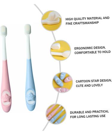 Outanaya Infant Toothbrush Set - 2 Soft Fur Cleaning Brushes for Babies & Kids | Perfect Gift for Baby Showers & Parties - Buy Online on GoSupps.com
