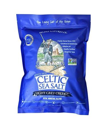 Light Grey Celtic Sea Salt 5lb Resealable Bag - Additive-Free, Perfect for Cooking & Fine Ground - Buy Online on GoSupps.com