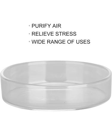 Fragrance Glass Tablet for Essential Oils - Transparent Round Ceramic Oil Warmer & Replacement Shell | Aromatherapy Diffuser for Electric Oil Burners - Buy Online on GoSupps.com