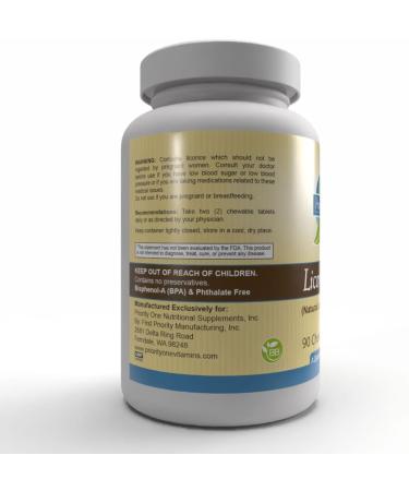 Priority One Vitamins Licorice Plus 90 Chewable Tablets - Buy Online on GoSupps.com
