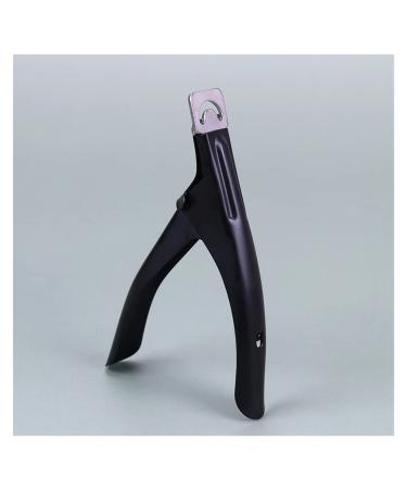 PSGS 1PC Professional Nail Art Clipper Cutter Gel False Nail Tips Edge Cutters Stainless Steel U One Word Clippers Manicure Tool (Color : Black)