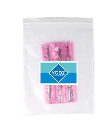 YGDZ 3PCS Stainless Steel Cuticle Pusher Set for Manicure and Pedicure - Nail Cuticle Remover and Scraper Tools for Fingernails and Toenails - Buy Online on GoSupps.com