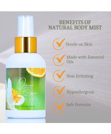 Orange Blossom Body Mist for Women Refreshing Citrus Scent 4 oz - Buy Online on GoSupps.com