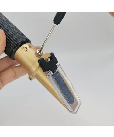 Salinity Refractometer ATC Function | Dual Scale Specific Gravity Saltwater Test Kit | Ideal for Seawater Aquarium Fish Tank | GoldBlack - Buy Online on GoSupps.com