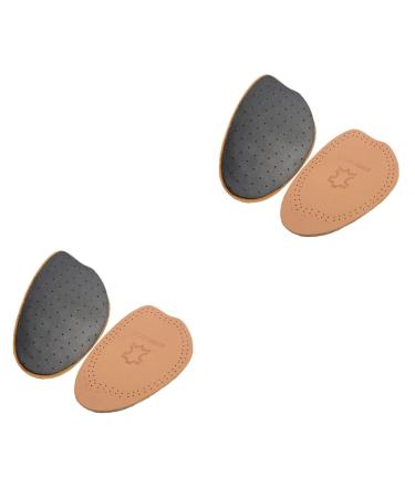 FOMIYES Leather Half Insoles 2 Pairs Half Shoe Pads Half Insoles Forefoot Cushion Half Foot Cushions Damping Men and Women Front Insole