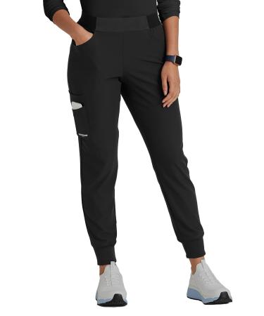BARCO Skechers Vitality Electra Scrub Jogger for Women - Yoga Style Jogger Mid-Rise 4-Way Stretch Women's Scrub Pant Large Black