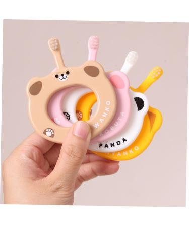 Minkissy Baby Toothbrush Set - 2 Cartoon Design Soft Bristle Toothbrushes for Toddlers & Newborns | Eco-Friendly Oral Care - Buy Online on GoSupps.com