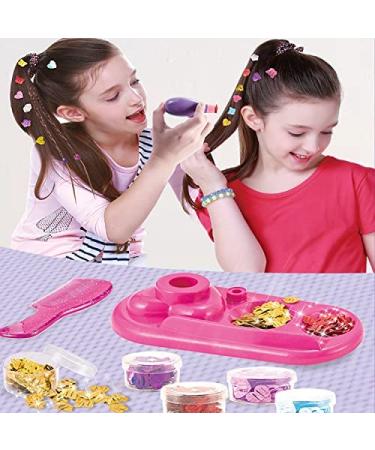 Hair Glitter Sequins Kit - Hair Bedazzler Kit with Hair Glitter Patch   Stamper  and Stapler Tool for Quick and Easy Hair Glittering Hair Glitter Stamper- 6 Different Types Available 420Pcs Glitter Sequins