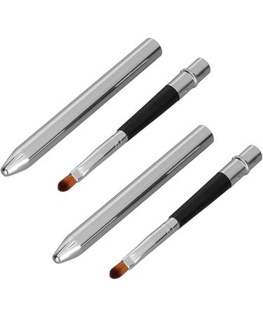 Lip Brush 2 Pieces Ergonomic Design Extended Hold Small Lipstick Brush with Single Head Aluminum Tube Easy to Clean - Buy Online on GoSupps.com