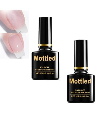 Mottled Nail Repair Protection Gel - Nail Repair Protection Gel Mottled Nail Repair Gel Split Nail Repair for Natural Nails Instant Nail Repair Protect Gel (Base+Top Coat)