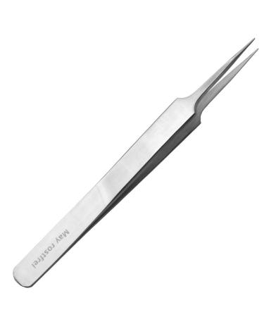 Tick tweezers - fine tip - straight - premium - gripping surface smooth inside - stainless steel