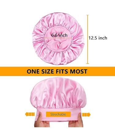 Satin Silk Bonnets for Women - 4PCS Hair Bonnet Set for Sleeping and Night Caps - Buy Online on GoSupps.com