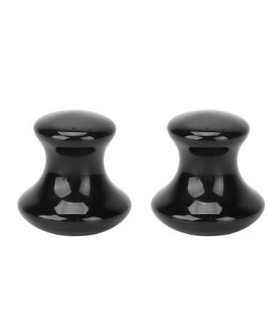 2 pieces of black Gua Sha mushroom shape Massage Tool natural Aventurin Quartz Massage tool for face and eyes remove for wrinkles and spa relaxing 2 pieces of black mushroom