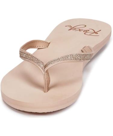 Buy Roxy Women's Napili Flip Flops - Stylish Beige 38 EU | International Shipping Available - Buy Online on GoSupps.com