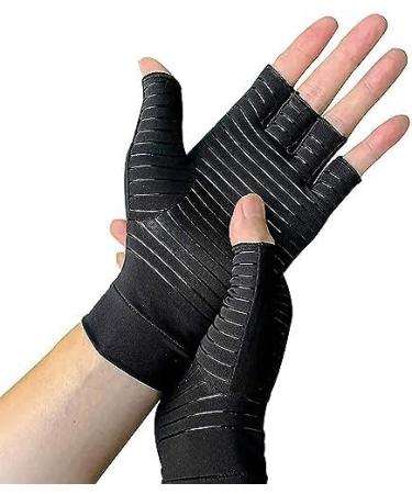 Shop Arthritis Gloves | Copper Infused Compression Gloves for Pain Relief - Fingerless Design - Buy Online on GoSupps.com