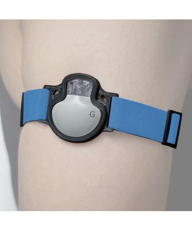 Diababrothers Enlite Fixing Band Fixing holder with adjustable bracelet - holder: black - bracelet: sky blue - size: S (15-25 cm) S (15-25 cm) blue