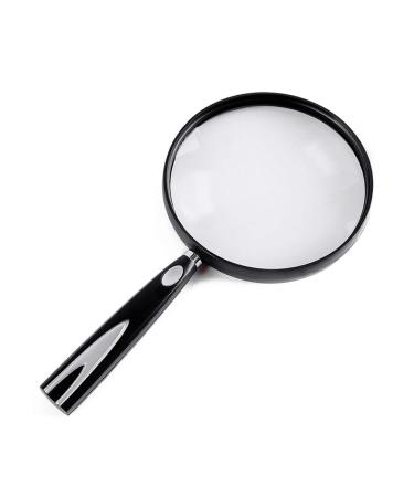 3X Handheld Reading Magnifier for Books Newspapers Maps Coins Jewellery Hobbies & Crafts-Glass Lens Super High Clarity Black Lofty Ambition