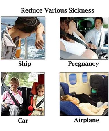 Travel Motion Sickness Relief Wristbands - Natural Anti Nausea Solution (Black/Grey) - Buy Online on GoSupps.com