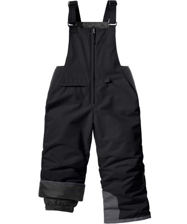 GEMYSE Kid's Winter Insulated Waterproof Ski Bib Overalls Snowboarding Pants Black 14-16