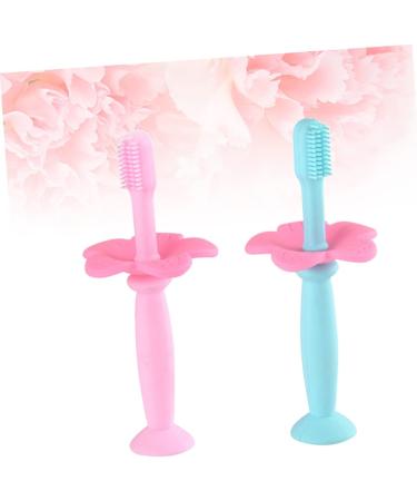 Beavorty 2-Pack Silicone Toothbrush for Infants - Baby Training Fingerbrush with Extra Sound Protection for Oral Care - Buy Online on GoSupps.com