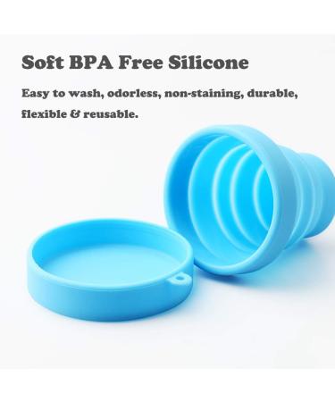 Guissi Collapsible Cup - Silicone Reusable Folding Mug with Lids for Camping & Travel - Buy Online on GoSupps.com